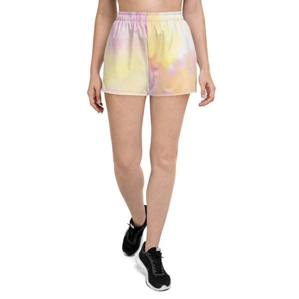 Women’s Recycled Athletic Shorts Fantasy Yellow